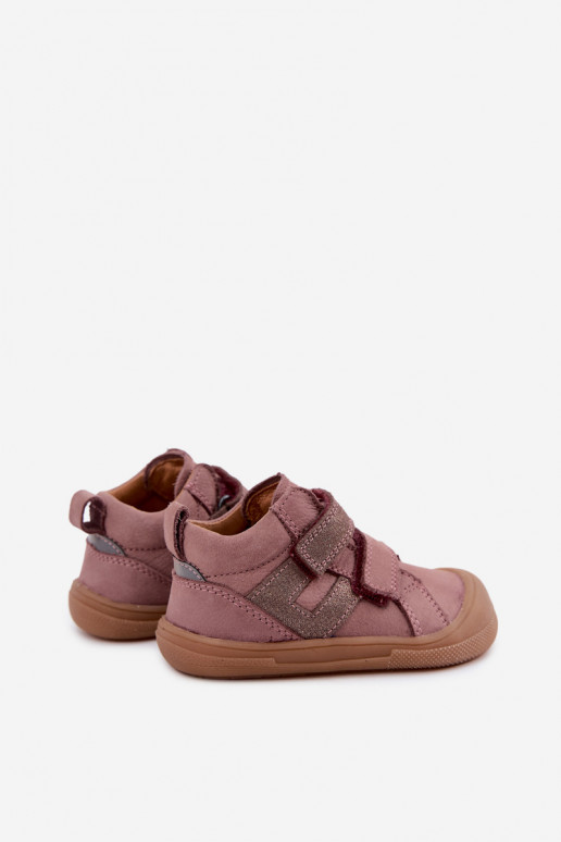 Ādas apavi bērniem Barefoot FRODDO G2130380-3 rozā krāsā