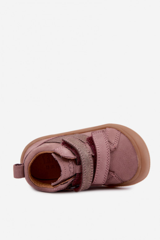 Ādas apavi bērniem Barefoot FRODDO G2130380-3 rozā krāsā
