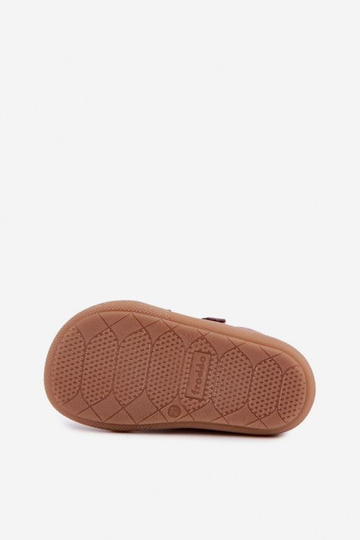 Ādas apavi bērniem Barefoot FRODDO G2130380-3 rozā krāsā