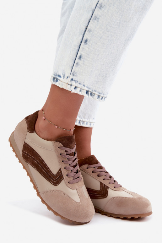 Barefoot sneakeri no mākslīgās zamšā smilšu krāsā Zazoo N1400