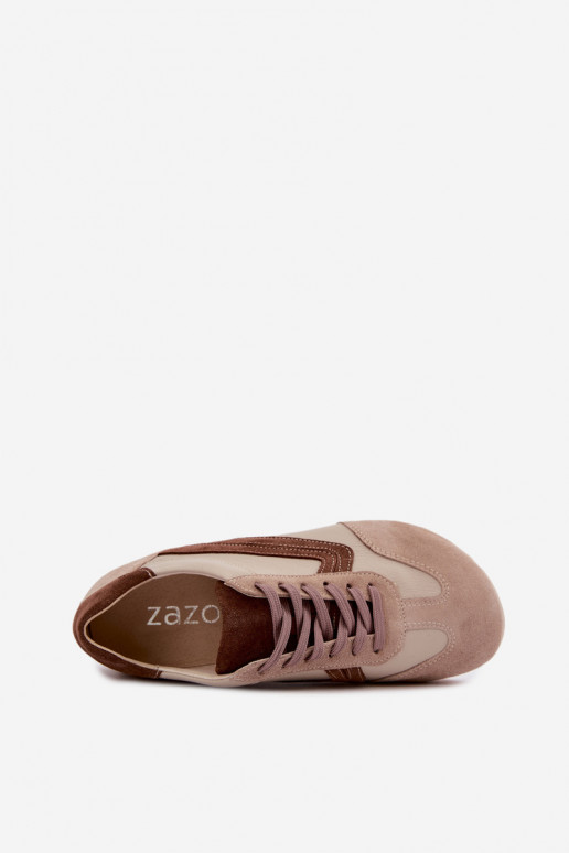 Barefoot sneakeri no mākslīgās zamšā smilšu krāsā Zazoo N1400