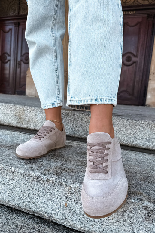 Barefoot sneakeri no mākslīgās zamšā smilšu krāsā Zazoo N1422