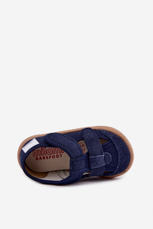 Bērnu čības Barefoot Milami tumši zilā Lumi