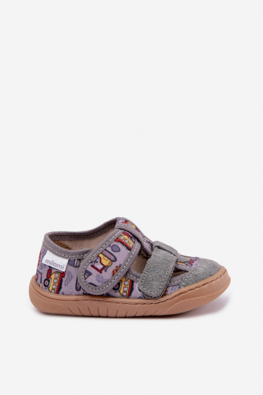 Bērnu čības Barefoot Milami pelēkā Lumi