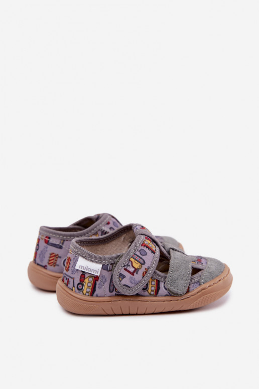 Bērnu čības Barefoot Milami pelēkā Lumi
