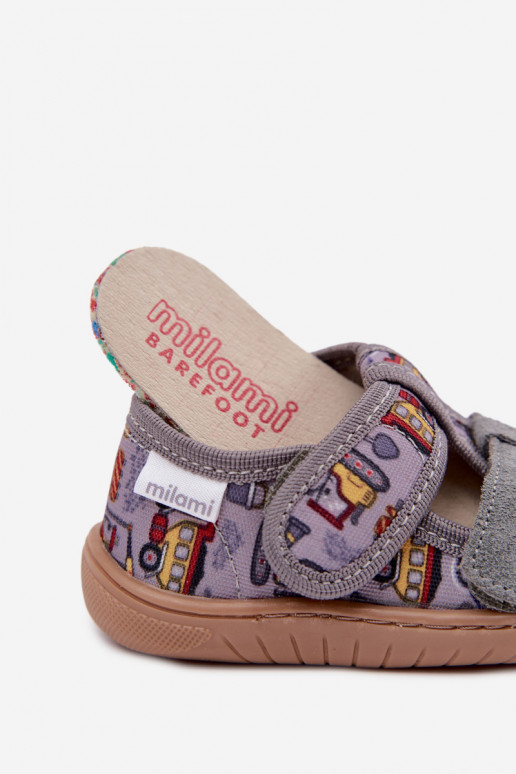 Bērnu čības Barefoot Milami pelēkā Lumi