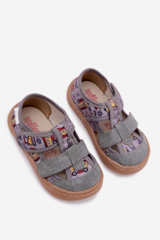 Bērnu čības Barefoot Milami pelēkā Lumi
