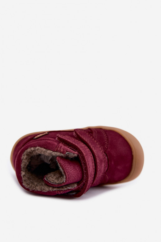 Ādas bērnu ziemas zābaki Froddo G2110138-12 bordo krāsā