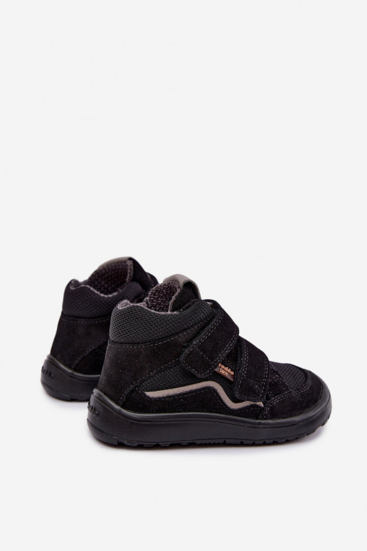 Zamša bērnu apavi Barefoot Froddo G3110266-20 melnā krāsā