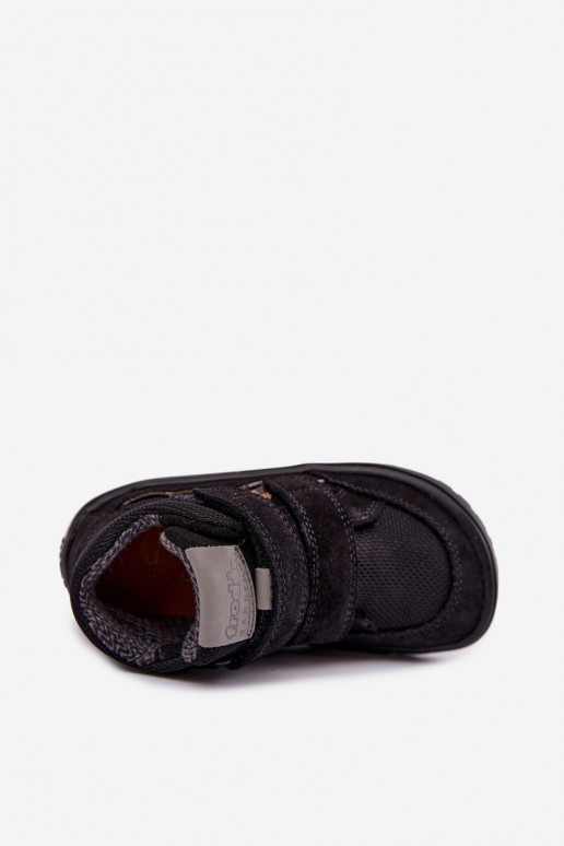 Zamša bērnu apavi Barefoot Froddo G3110266-20 melnā krāsā