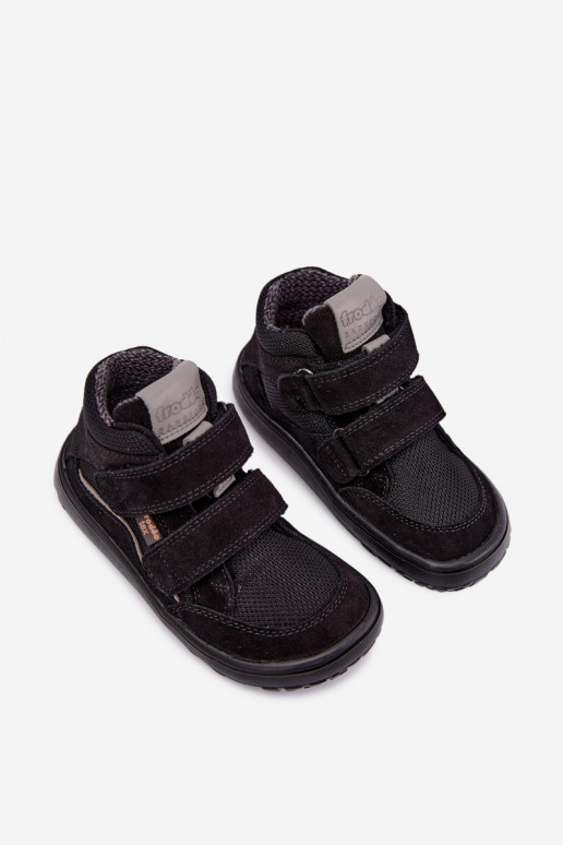 Zamša bērnu apavi Barefoot Froddo G3110266-20 melnā krāsā
