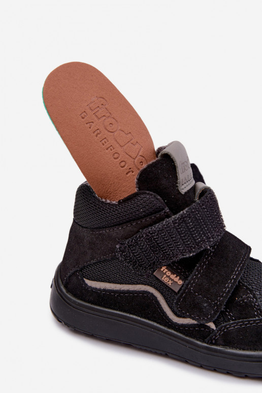 Zamša bērnu apavi Barefoot Froddo G3110266-20 melnā krāsā