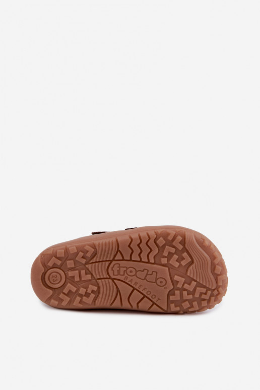 Bērnu mākslīgā zamšādas apavi Barefoot FRODDO G3110285-3 brūni