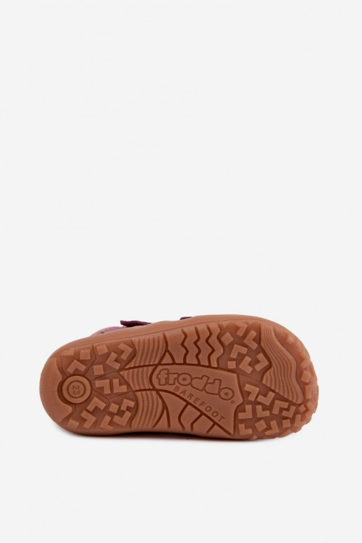 Bērnu mākslīgā zamšādas apavi Barefoot FRODDO G3110285-12 violeti
