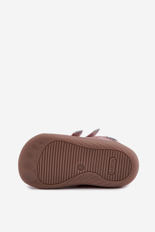 Rozā ādas Barefoot bērnu apavi Bartek 8631985