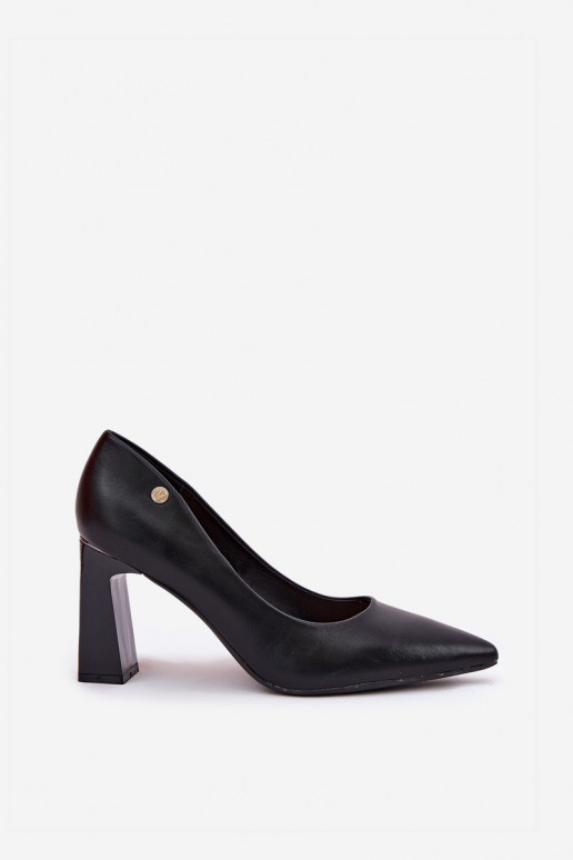 Eleganta stila augstpapēžu kurpes Vinceza 62221 melnā krāsā