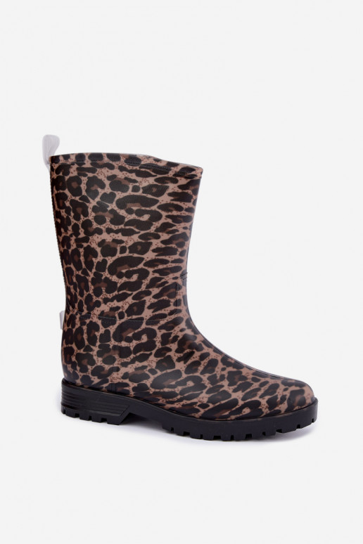 Vīriešu Solavelle gumijas zābaki ar leoparda rakstu