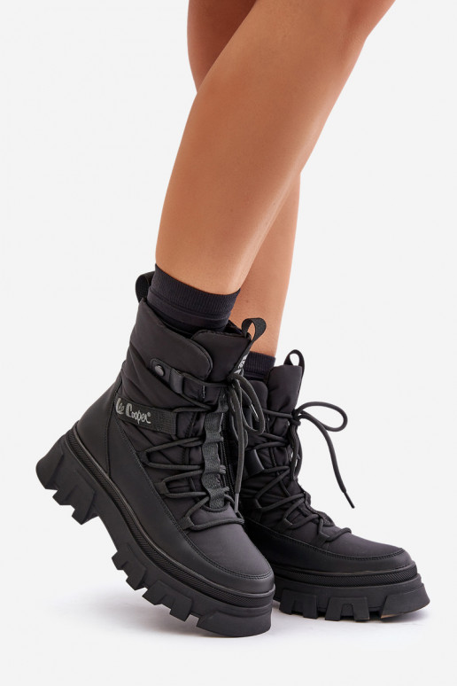 Melni sieviešu sniega zābaki Lee Cooper LCJ-24-47-3144