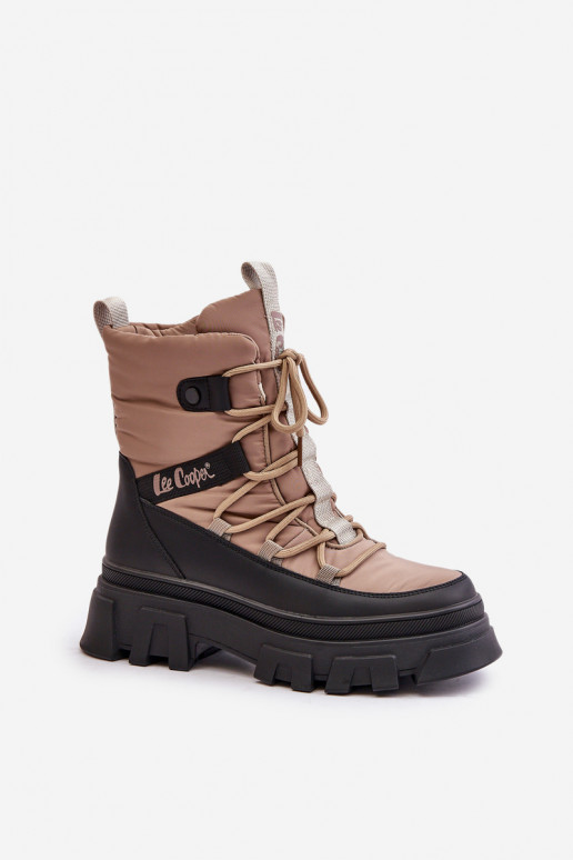 Bēša krāsas sieviešu sniega zābaki Lee Cooper LCJ-24-47-3143