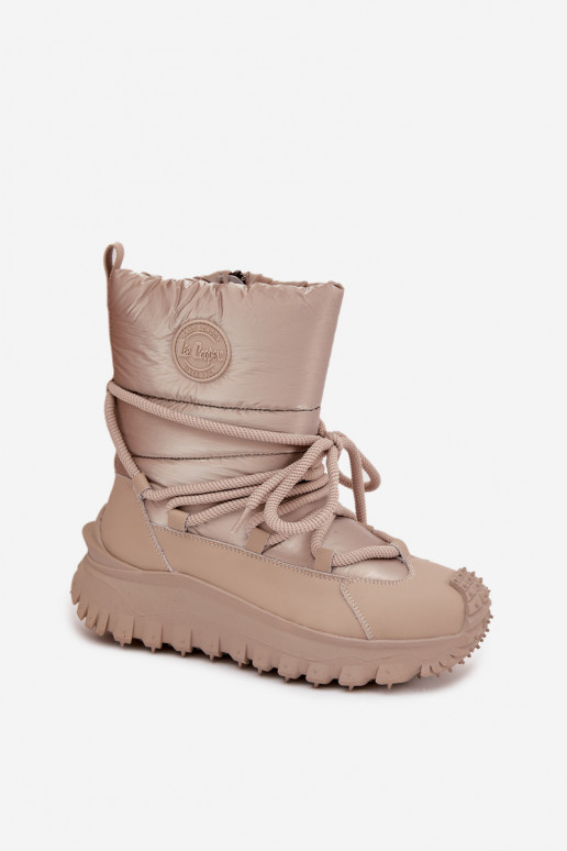 Bēša un zelta krāsas sniega zābaki ar platformu Lee Cooper LCJ-25-12-3663