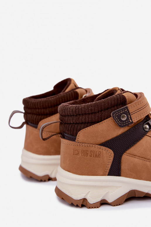Brūni bērnu siltināti zābaki ar velcro Big Star UU374005