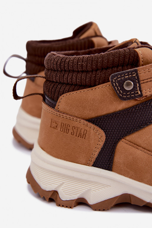 Brūni bērnu siltināti zābaki ar velcro Big Star UU374005