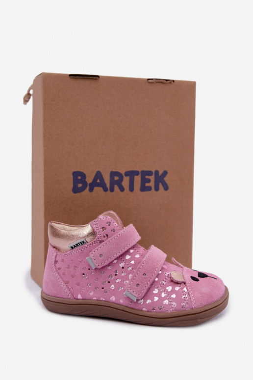 Rozā bērnu apavi ar sirdīm Bartek 8631965