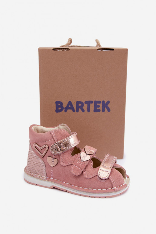 Sieviešu sandales bērniem Bartek 8550069 rozā krāsā