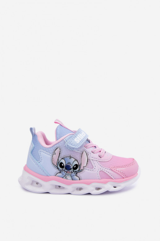 Bērnu kedas Stitch ar mirdzošu zoli 8703815 rozā-zilā krāsā