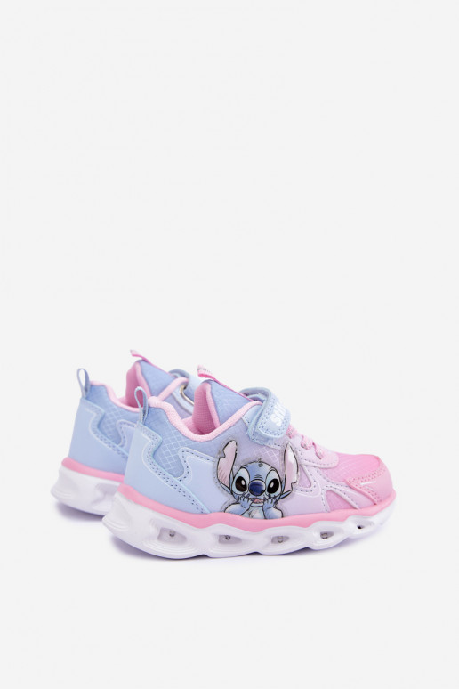 Bērnu kedas Stitch ar mirdzošu zoli 8703815 rozā-zilā krāsā