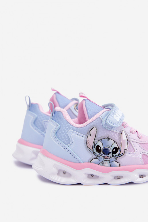 Bērnu kedas Stitch ar mirdzošu zoli 8703815 rozā-zilā krāsā