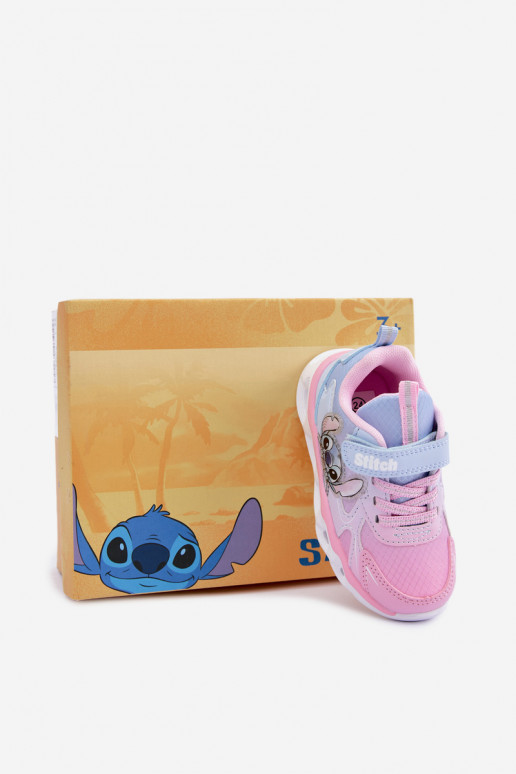 Bērnu kedas Stitch ar mirdzošu zoli 8703815 rozā-zilā krāsā