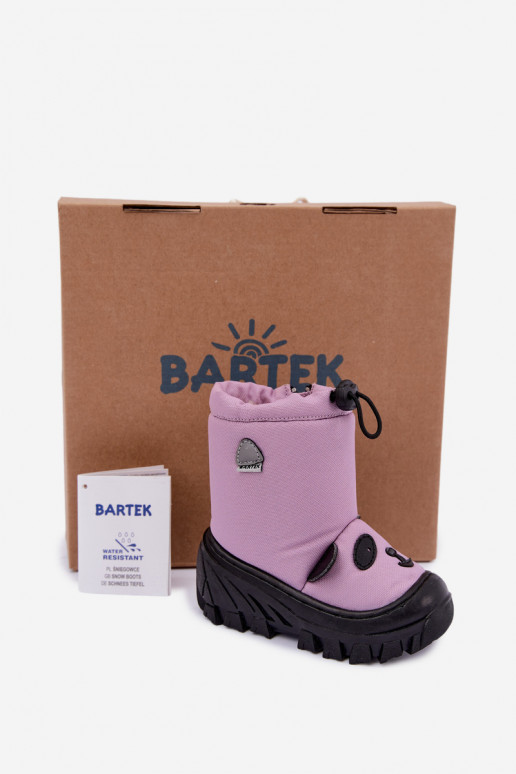 Bērnu sniega zābaki no ūdensnecaurlaidīga materiāla Bartek 11045801 violetā krāsā