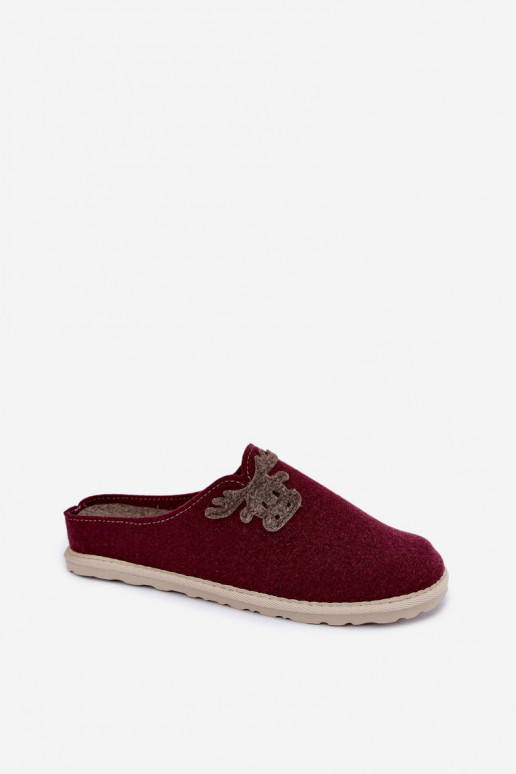 Sieviešu čības ar stirnām Inblu CS000049 bordo