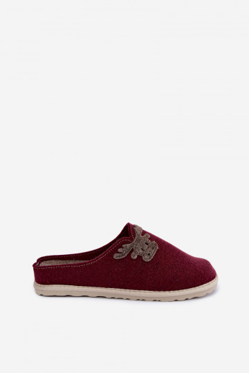 Sieviešu čības ar stirnām Inblu CS000049 bordo 2