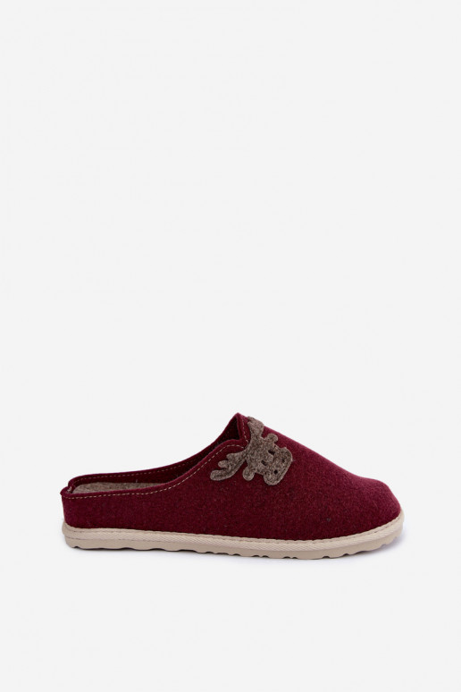 Sieviešu čības ar stirnām Inblu CS000049 bordo