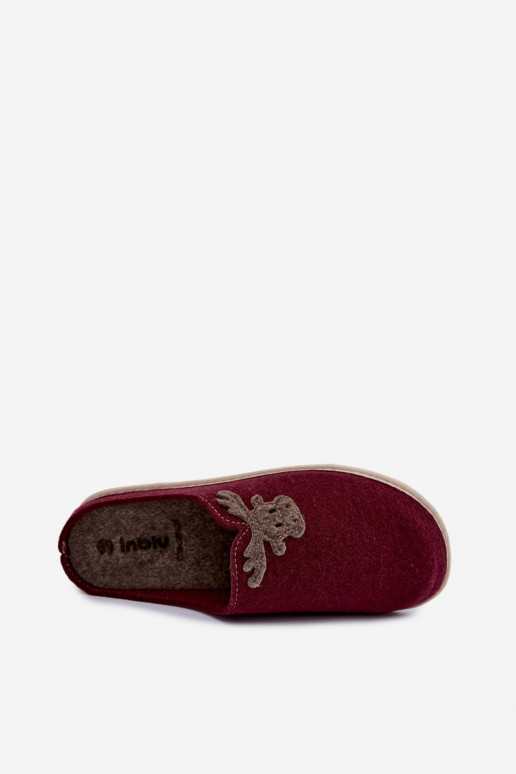 Sieviešu čības ar stirnām Inblu CS000049 bordo