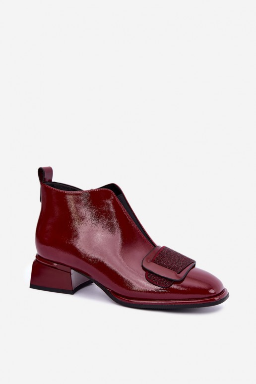 lakas siltināti potītes zābaki Klocke Artiker 59C0107 bordo krāsā