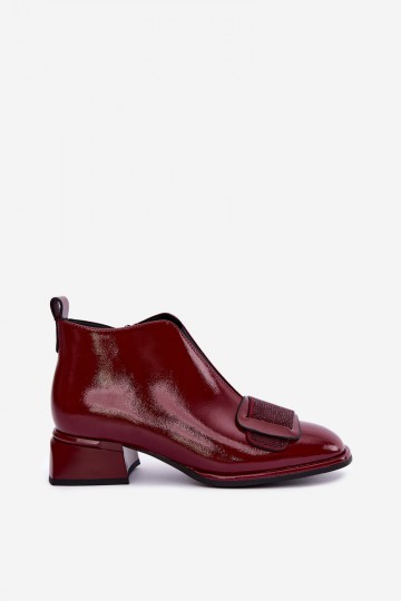 lakas siltināti potītes zābaki Klocke Artiker 59C0107 bordo krāsā 2