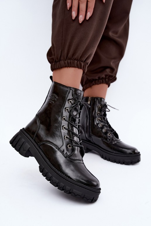 siltināti darba potītes zābaki Lee Cooper LCJ-26-16-4696 melnā krāsā