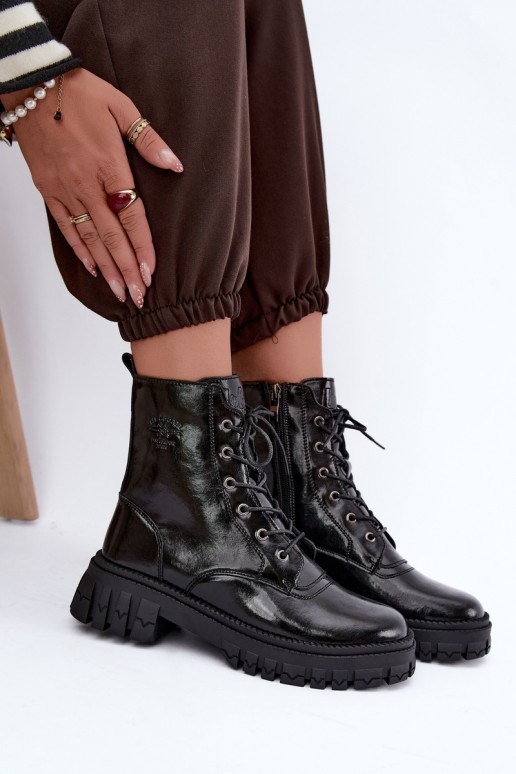 siltināti darba potītes zābaki Lee Cooper LCJ-26-16-4696 melnā krāsā