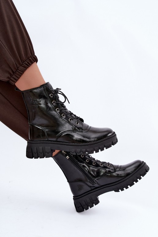 siltināti darba potītes zābaki Lee Cooper LCJ-26-16-4696 melnā krāsā