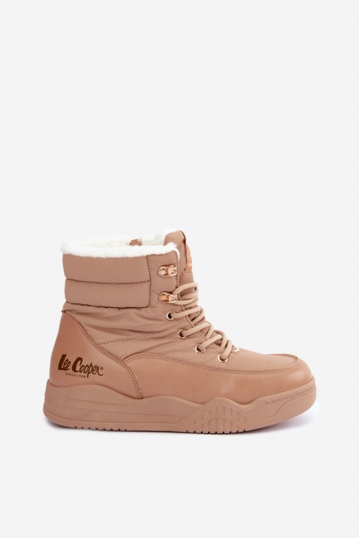 šņorējami sniega zābaki Lee Cooper LCJ-44-4565 brūnā krāsā