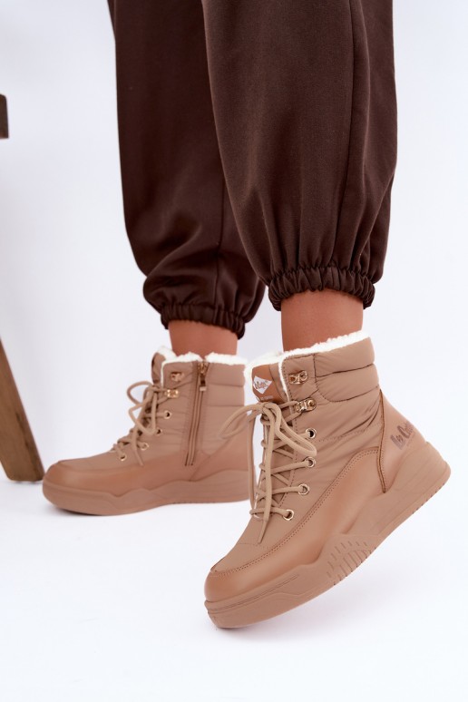 šņorējami sniega zābaki Lee Cooper LCJ-44-4565 brūnā krāsā