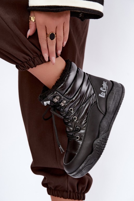 šņorējami sniega zābaki Lee Cooper LCJ-44-4562 melnā krāsā