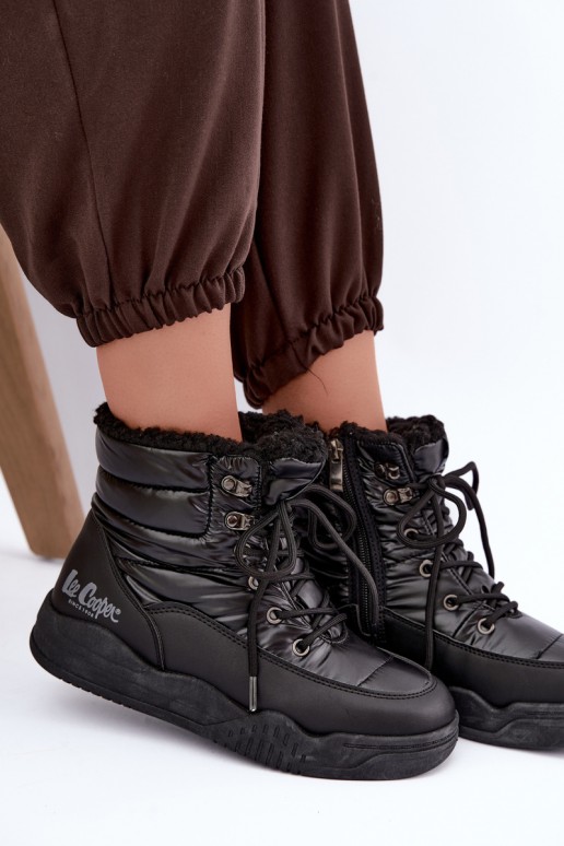 šņorējami sniega zābaki Lee Cooper LCJ-44-4562 melnā krāsā
