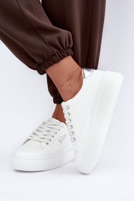 platformas sporta apavi Lee Cooper LCJ-26-44-4561 baltā krāsā