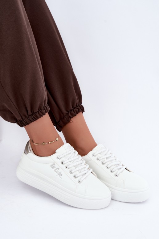 platformas sporta apavi Lee Cooper LCJ-26-44-4561 baltā krāsā