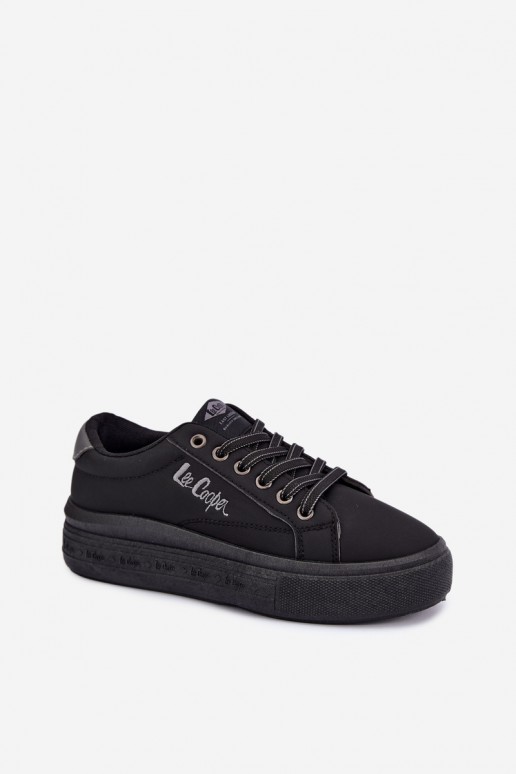 platformas ikdienas apavi Lee Cooper LCJ-26-44-4560 melnā krāsā