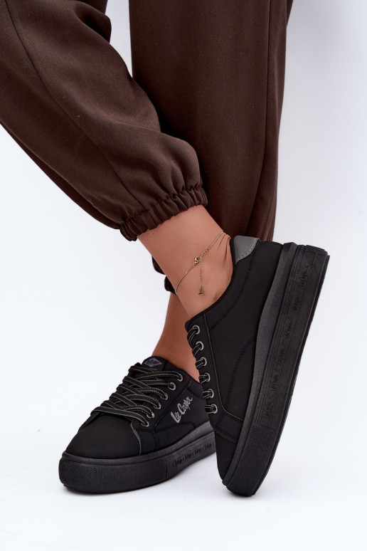 platformas ikdienas apavi Lee Cooper LCJ-26-44-4560 melnā krāsā
